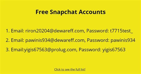 10k to 1 million. . Free snapchat accounts and passwords